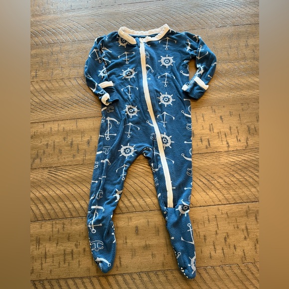 Kickee Pants Other - Kickee Pants Nautical Blue Kids One Piece